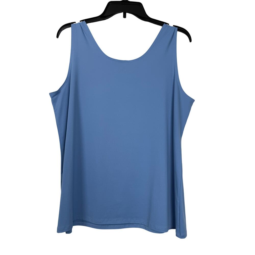 Chico’s Blue Stretch Tank Top Size 3 XL Classic Layering Basic - Picture 2 of 6
